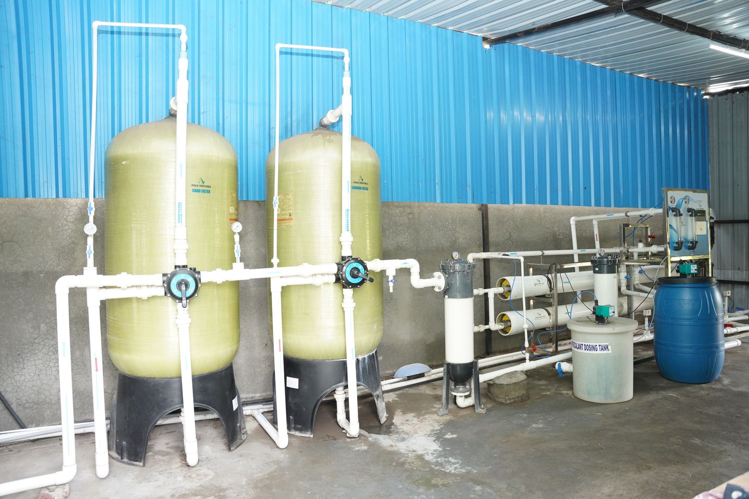 Installed treatment plant