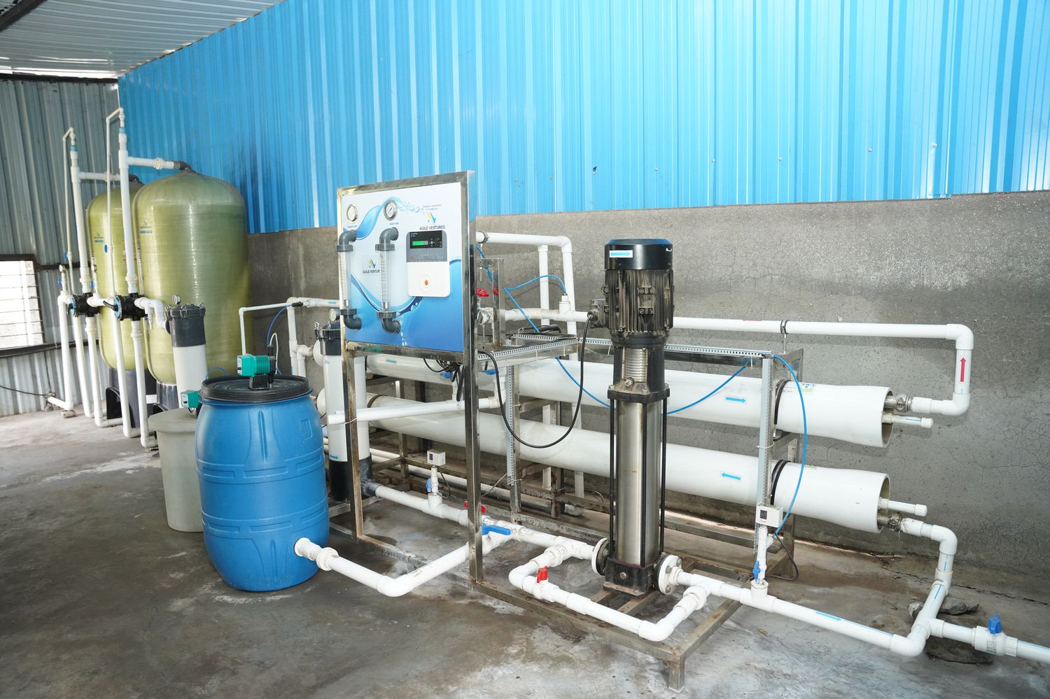 Installed treatment plant