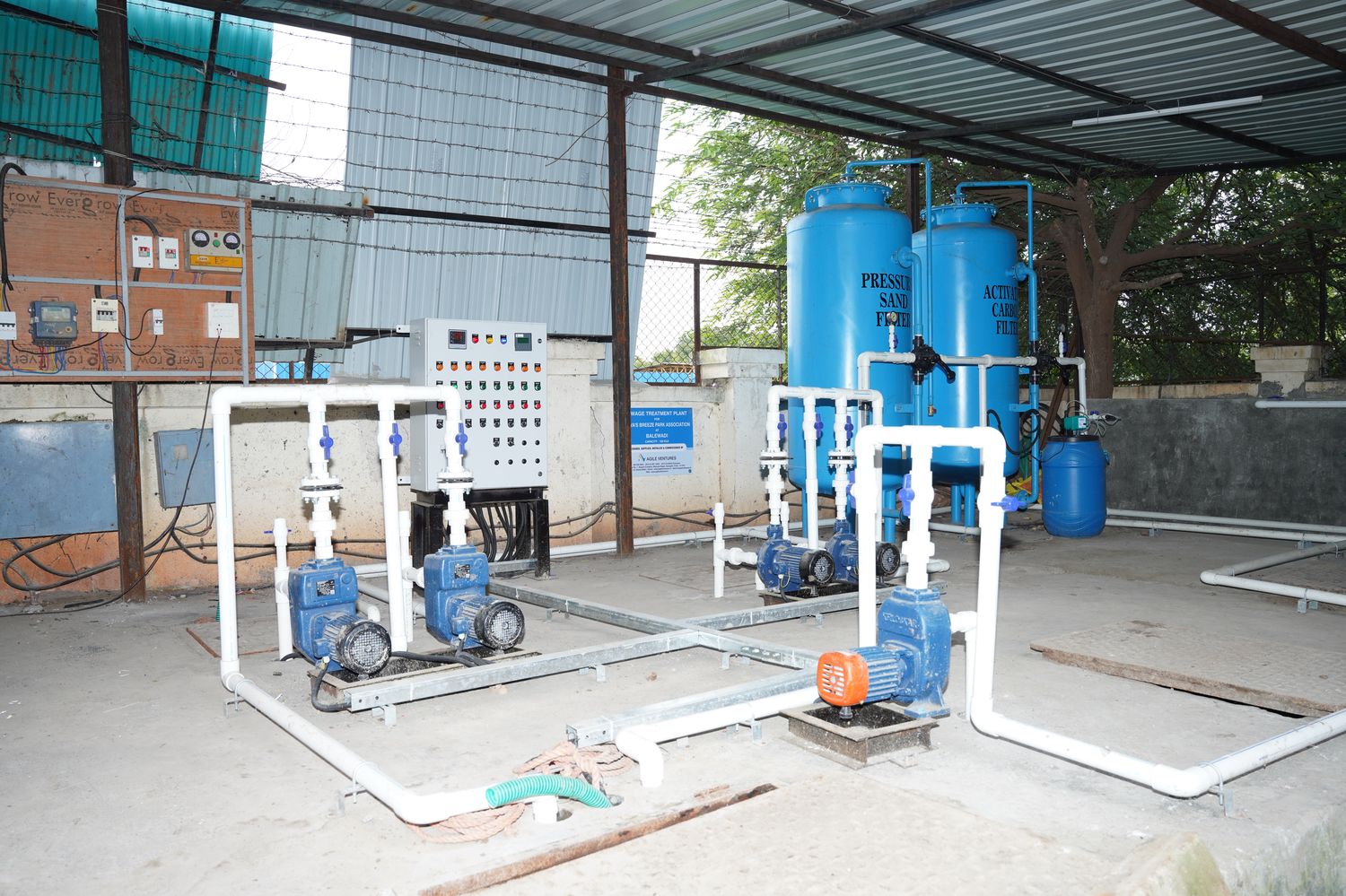 Installed treatment plant